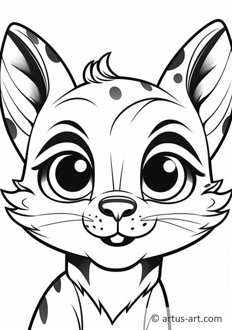 Ocelot Coloring Page For Kids